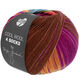 Lana Grossa COOL WOOL 4 SOCKS PRINT II | 7797-licht rood/olijf groen/duifblauw/okergeel/orchidee/noga