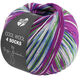 Lana Grossa COOL WOOL 4 SOCKS PRINT III | 7207-viola/groen/donker blauw/wit/licht blauw