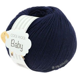 Lana Grossa COOL WOOL Baby Uni/Print 50g | 210-nacht blauw