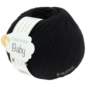 Lana Grossa COOL WOOL Baby Uni/Print 50g | 278-zwart