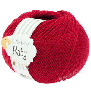 Lana Grossa COOL WOOL Baby Uni/Print 50g | 343-kersenrood