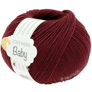 Lana Grossa COOL WOOL Baby Uni/Print 50g | 344-wijnrood