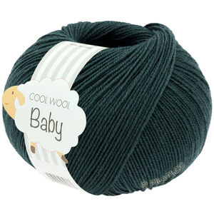 Lana Grossa COOL WOOL Baby Uni/Print 50g | 350-donker petrol