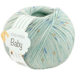 Lana Grossa COOL WOOL Baby Uni/Print 50g | 369-munt/blauw/oranje