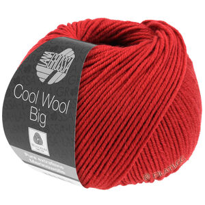 Lana Grossa COOL WOOL Big  Uni/Melange | 0924-donker rood
