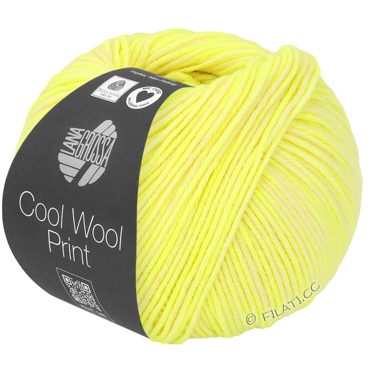 Lana Grossa COOL WOOL Neon Print | 6521-neon geel/zachtgeel