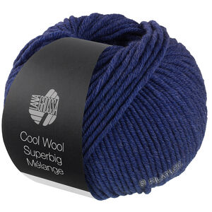 Lana Grossa COOL WOOL Superbig Mélange | 208-donker blauw gemêleerd