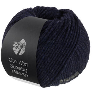 Lana Grossa COOL WOOL Superbig Mélange | 209-nacht blauw gemêleerd