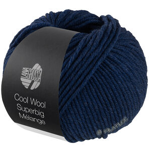 Lana Grossa COOL WOOL Superbig Mélange | 225-nacht blauw gemêleerd