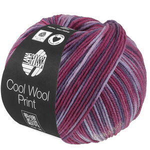 Lana Grossa COOL WOOL  Print | 841-paars/donkere fuchsia/rood violet