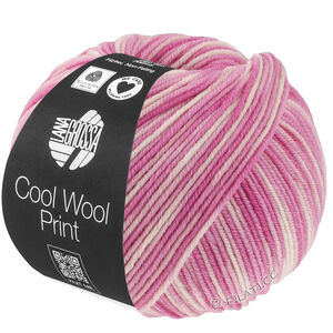 Lana Grossa COOL WOOL  Print | 842-rose/foksia/ecru