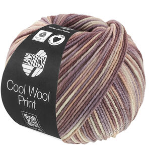 Lana Grossa COOL WOOL  Print | 845-grège/beige/mauve/taupe/grijs bruin