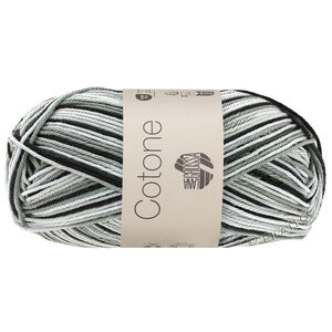 Lana Grossa COTONE  Print/Spray/Mouliné | 317-wit/zilvergrijs/donker grijs/zwart