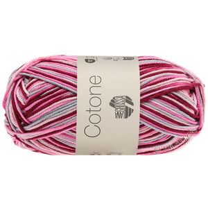 Lana Grossa COTONE  Print/Spray/Mouliné | 327-rose/felroze/bordeaux/licht grijs