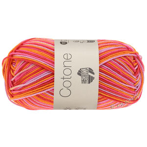 Lana Grossa COTONE  Print/Spray/Mouliné | 342-felroze/sering/abrikoos/framboos