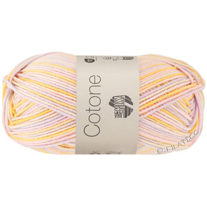 Lana Grossa COTONE  Print/Spray/Mouliné | 357-lichtgeel/zachtpaars/rosé/ecru