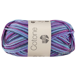 Lana Grossa COTONE  Print/Spray/Mouliné | 362-violet/paars/donker petrol/turkoois