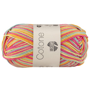 Lana Grossa COTONE  Print/Spray/Mouliné | 363-felroze/dooier geel/citroengeel/munt