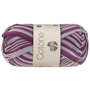 Lana Grossa COTONE  Print/Spray/Mouliné | 368-violet/orchidee paars/sering/grijs