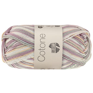 Lana Grossa COTONE  Print/Spray/Mouliné | 369-wit/perzik/sering/grijs