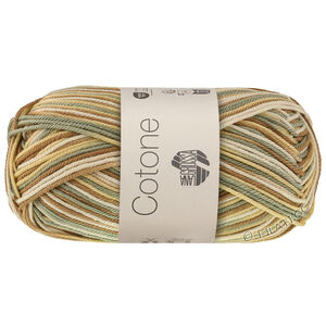 Lana Grossa COTONE  Print/Spray/Mouliné | 371-room/vanille/licht beige/kameel/salie groen