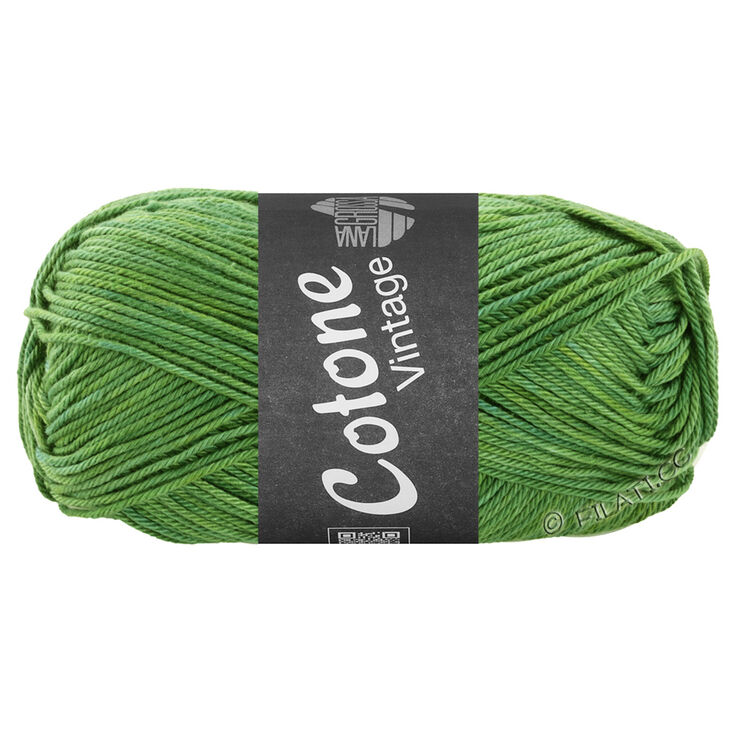 Lana Grossa COTONE Vintage | 261-groen/licht groen/geel gemêleerd