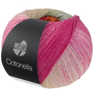 Lana Grossa COTONELLA | 19-kameel/felroze/foksia/rood violet/grijs/sering/geeloranje/rood/geel