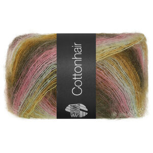 Lana Grossa COTTONHAIR | 109-oudroze/goudbruin/mintturkoois/grijs bruin/donker groen