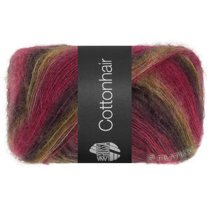 Lana Grossa COTTONHAIR | 111-framboos/rood violet/roest/grijs beige/zwartbruin