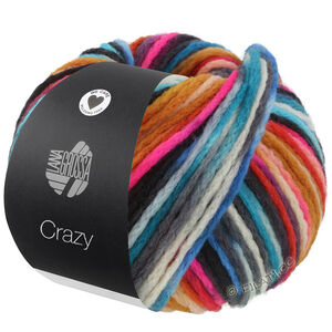 Lana Grossa CRAZY | 04-felroze/donker violet/licht blauw/blauw/barnsteen/antraciet