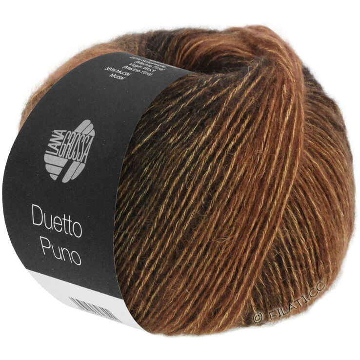 Lana Grossa DUETTO PUNO | 102-noga/grijs bruin/zwartbruin