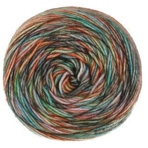 Lana Grossa  | 53-terracotta /petrol/donker groen/oudroze/antraciet