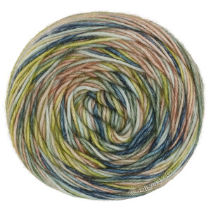 Lana Grossa  | 60-ijsblauw/rozenhout/natuur/geelgroen/groengrijs/munt/beige/donker blauw