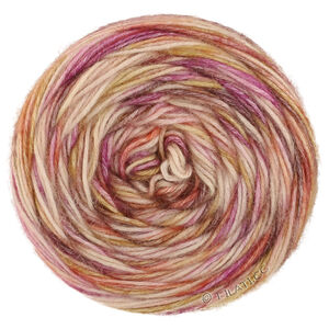 Lana Grossa  | 68-ruwe witte/mauve/Orchideeën violet/terracotta /oud goud