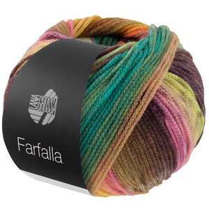 Lana Grossa FARFALLA | 06-perzik/kameel/grijs groen/heide/pistache/grijs bruin/grijs violet/groen/turkoois/nootbruin
