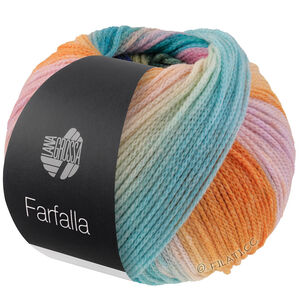 Lana Grossa FARFALLA | 07-turkoois/citroengeel/felroze/sering/paars/oudroze/grijs groen/zachtgroen/donker groen/oranje