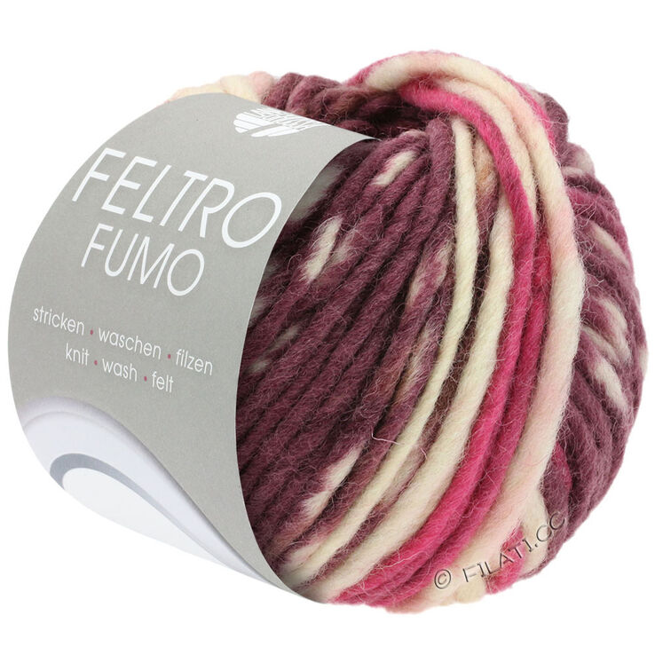 Lana Grossa FELTRO Fumo | 651-antieke violet/felroze/ecru/bes/grijs bruin