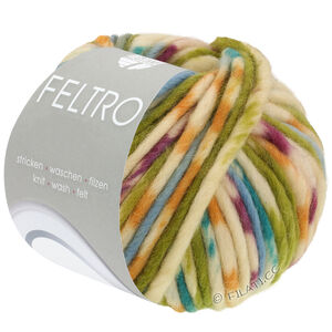 Lana Grossa FELTRO Fuoco | 732-pruim/licht blauw/turkoois/zandgeel/olijf/licht beige