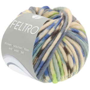 Lana Grossa FELTRO Fuoco | 733-licht blauw/blauw/licht grijs/donker grijs/licht groen/natuur