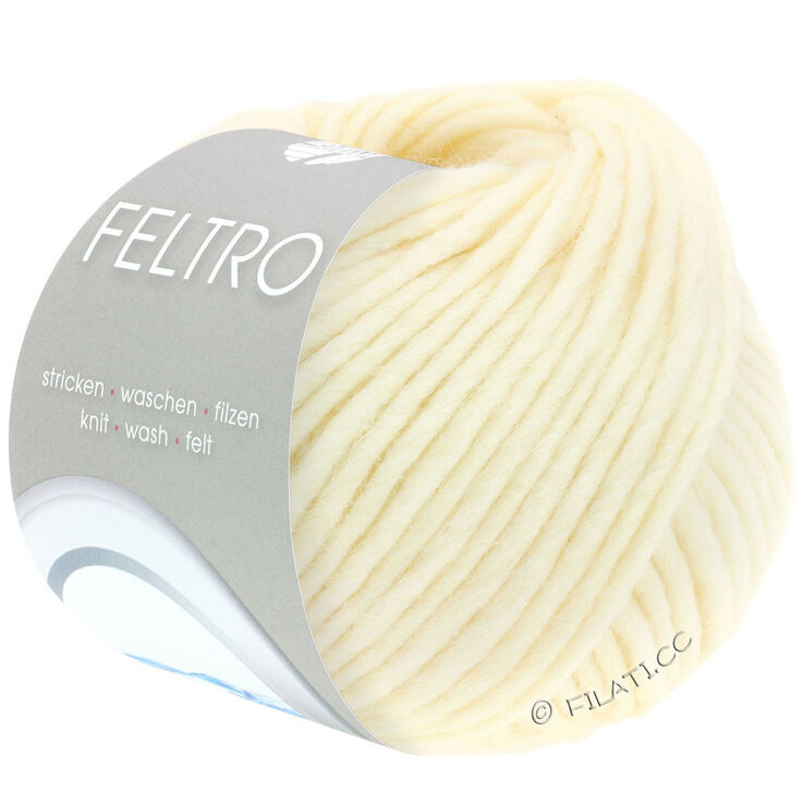 Lana Grossa FELTRO | 001-ruwe witte