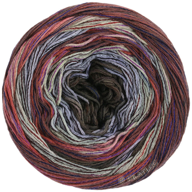 Lana Grossa FRESCO | 01-mokka/roodbruin/oranjerood/sering/grijs