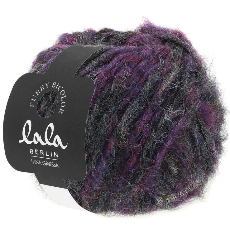 Lana Grossa FURRY Bicolor (lala BERLIN) | 101-braam/aubergine/antraciet