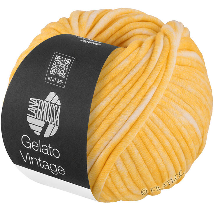 Lana Grossa GELATO Vintage | 101-geel/wit