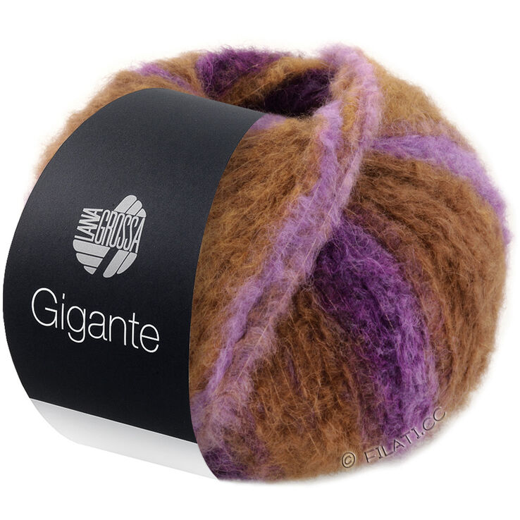 Lana Grossa GIGANTE | 04-paars/kaki/omber/donker violet/grijs paars