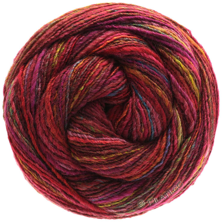 Lana Grossa GOMITOLO 200 | 201-purperrood/bourgondisch/smaragd/koper/petrol