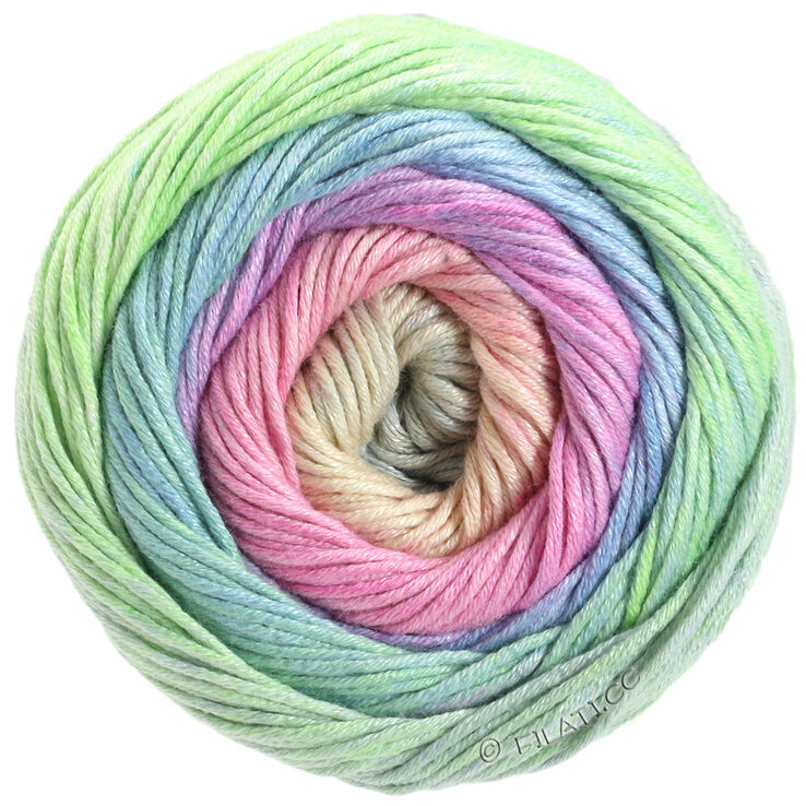 Lana Grossa GOMITOLO ALOHA | 301-rose/perzik/licht groen/licht blauw/licht grijs/sering