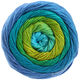 Lana Grossa GOMITOLO ALOHA | 304-turkoois/blauw/smaragd/appel groen/geelolijf/hemelsblauw
