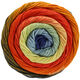 Lana Grossa GOMITOLO ALOHA | 317-perzik/oranje/pompoen/grijs blauw/blauw violet/mokka