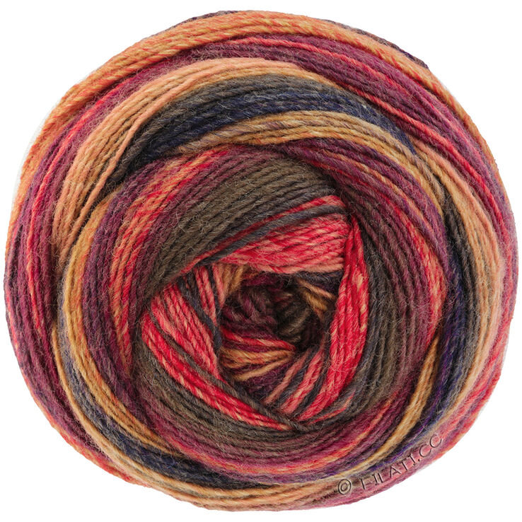 Lana Grossa GOMITOLO ARTE | 1014-bourgondisch/kameel/zalm/rood/grijs bruin/mokka/braam/wijnrood