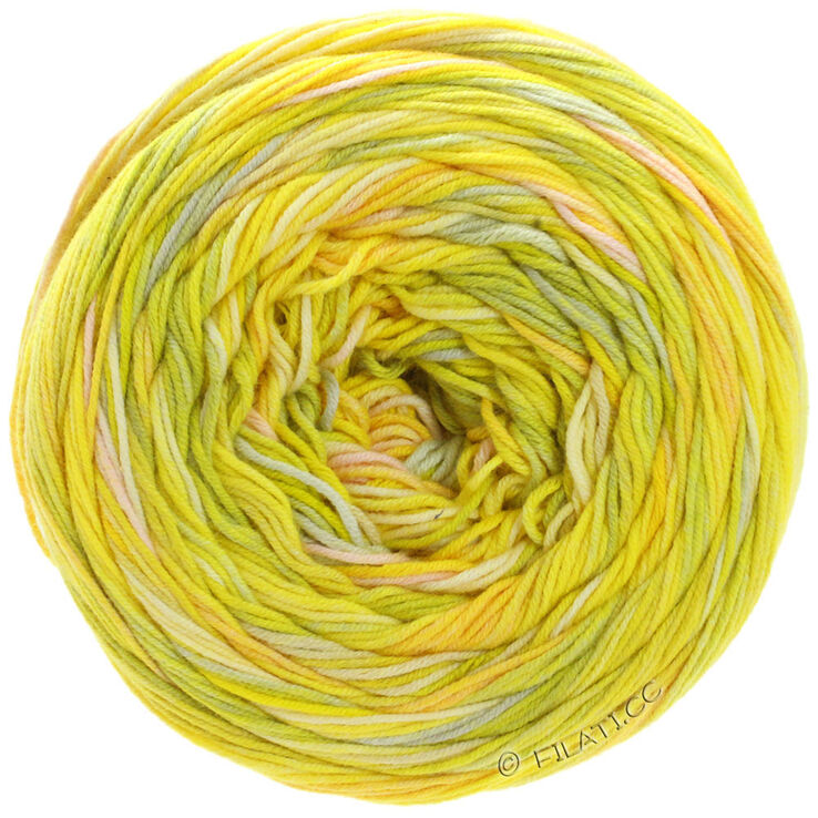 Lana Grossa GOMITOLO DENIM GRAFFITI | 351-geel/pistache/zalm/rose/licht grijs